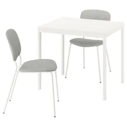 IKEA VIHALS / VIHALS(495.899.51) Стіл та 2 стільці, білий/білий бежевий