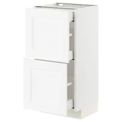 IKEA METOD / MAXIMERA(794.734.40) 2фр / 3-місний шафа stj, Enköping білий / ефект білого дерева