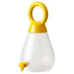 IKEA PILLERSTARR(006.023.79) баночка, прозорий яскраво -жовтий