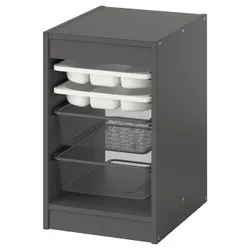 IKEA TROFAST(195.755.59) Полиця з контейнерами/лотками, сірий білий/темно -сірий