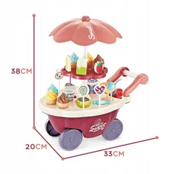 Іграшковий візок із морозивом 3в1 Kitchen Shop Woopie Інтерактивні іграшки для дітей від 3 років