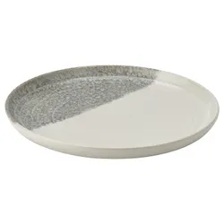 IKEA KRUSTISTEL(505.843.25) тарілка, візерунок/світло -сірий