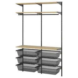IKEA BOAXEL(495.901.29) Комбінація гардеробу, антрацит/дуб