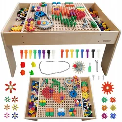 ДЕРЕВ'ЯНИЙ НАВЧАЛЬНИЙ СТІЛ MONTESSORI, STEM MASTERKIDZ