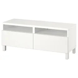 IKEA BESTÅ(194.199.41) Тумба під телевізор з ящиками, білий / Лаксвікен / Стуббарп білий