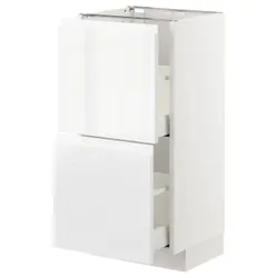 IKEA METOD / MAXIMERA(692.550.46) шафа / 2 szu /, білий / Voxtorp глянцевий / білий