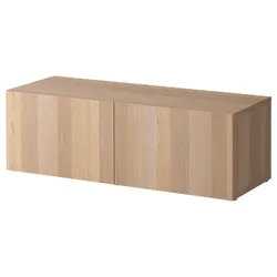 IKEA BESTÅ(190.474.32) шафа з дверима, ефект білого мореного дуба / ефект білого мореного дуба Lappviken