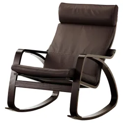 IKEA POÄNG(094.293.23) крісло-гойдалка, чорно-коричневий / Glose dark brown