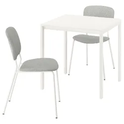 IKEA VIHALS / VIHALS(095.899.34) Стіл та 2 стільці, Білий білий/білий бежевий