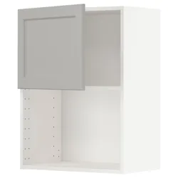 IKEA METOD(094.698.04) мікрохвильова шафа, білий/Lerhyttan світло-сірий