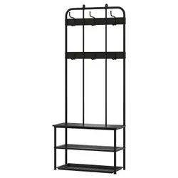 IKEA NIPÅSEN / BAGGMUCK(296.180.11) Меблі залу, набір 2 шт., Чорний/сірий
