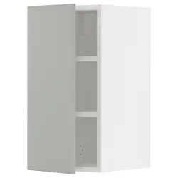 IKEA METOD(395.381.51) настінна шафа з полицями, білий/Хавсторп світло-сірий
