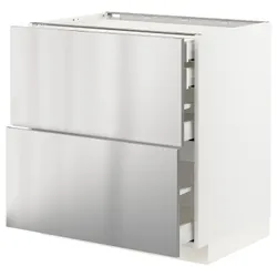 IKEA METOD / MAXIMERA(293.298.60) sz stj 2fr / 2n / wed / w szu, білий / Vårsta нержавіюча сталь
