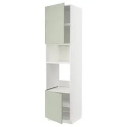 IKEA METOD(394.865.81) Вал високий/мікро 2др/пол, білий/Stensund світло-зелений