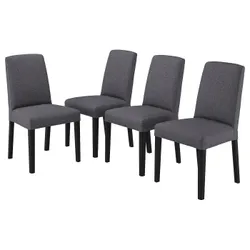 IKEA BERGMUND(594.815.87) стілець, чорний / Гуннаред середньо-сірий
