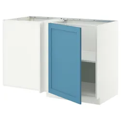 IKEA METOD(096.011.58) Кутовий шафа з полицею, Biały/Lerhyttan Blue
