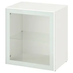 IKEA BESTÅ(194.891.23) сайт, біле/Glassvik біле/прозоре скло