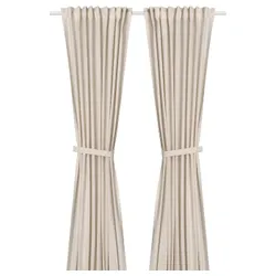 IKEA LENDA(505.528.81) штора з палітуркою, 2 шт., вершковий