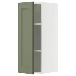 IKEA METOD(295.184.41) настінна шафа з полками, Biały/axstad gria -green