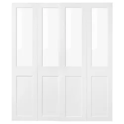 IKEA GRIMO(005.453.03) Розсувні двері, скло/білий