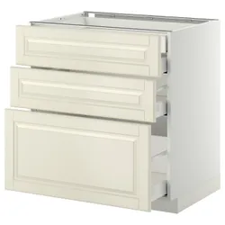 IKEA METOD / MAXIMERA(599.133.60) sz stj 3fr / 2n / wed / w szu, білий / Bodbyn крем
