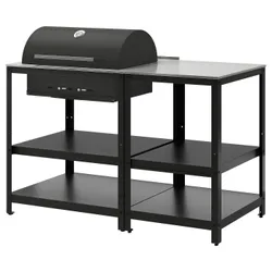 IKEA GRILLSKÄR(196.160.55) гриль на вугіллі з кухонним островом, нержавіюча сталь/зовні
