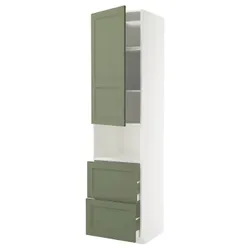 IKEA METOD / MAXIMERA(295.175.78) у дверях для мікро -дверима/2 поштовх, Biały/axstad gria -green