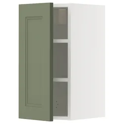IKEA METOD(595.186.37) настінна шафа з полками, Biały/axstad gria -green