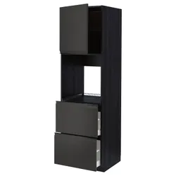 IKEA METOD / MAXIMERA(194.955.10) w sz n пиріг dr/2fr/2w szu, чорний/Upplöv матовий антрацит