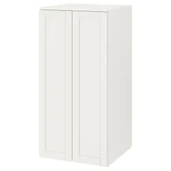 IKEA SMÅSTAD / PLATSA(594.833.55) гардероб, білий білий каркас / з 3 полицями