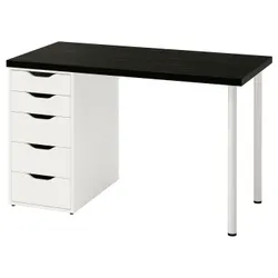 IKEA LAGKAPTEN / ALEX(194.170.51) стіл, Czarnybrąz/білий