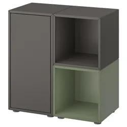 IKEA EKET(295.493.86) комбінація шаф з ніжками, темно-сірий/сіро-зелений