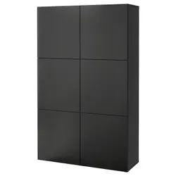 IKEA BESTÅ(890.579.03) поєднання з дверима, чорно-коричневий / Lappviken чорно-коричневий