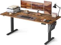 Стіл SONGMICS з електричним регулюванням висоти, 180 x 80 x (72-120) см, столик для сидіння та підставки, 4-ступенева функція