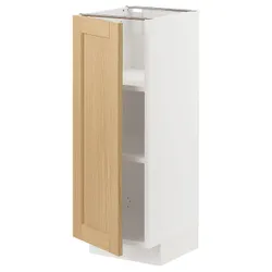 IKEA METOD(195.090.98) підлогова шафа/полиці, білий/Дуб Форсбака