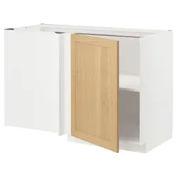 IKEA METOD(595.093.17) кутова шафа з полицею, білий/Дуб Форсбака