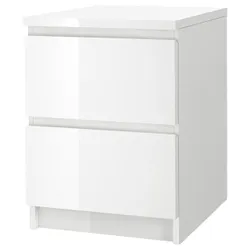IKEA MALM (503.365.52) тумба, 2 ящика, чорний