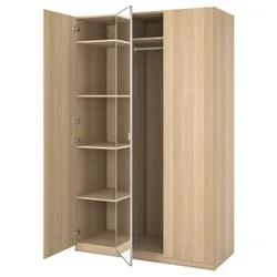 IKEA PAX / FORSAND/ÅHEIM(093.361.83) комбінований гардероб, ефект білого дуба/дзеркало