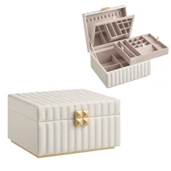 2-рівнева біла ювелірна коробка