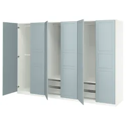 IKEA PAX / FJÄREHALS(495.652.19) Комбінація гардеробу, білий/світло -сірий -блак