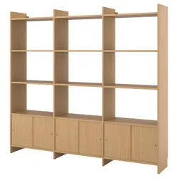 IKEA LÅDMAKARE(695.639.88) поєднання з розсувними дверима, 9 полиць/іміта. дуб