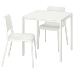 IKEA MELLTORP / TEODORES(392.969.01) стіл і 2 стільці, білий / білий