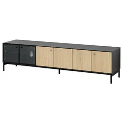 IKEA BOASTAD(005.070.56) Тумба під телевізор, чорний/дубовий шпон