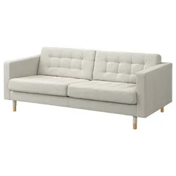 IKEA LANDSKRONA(294.353.37) 3-місний диван, Гуннаред бежевий / дерево