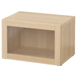 IKEA BESTÅ(390.476.38) сайт, з ефектом білого мореного дуба / прозоре скло Sindvik з ефектом білого мореного дуба