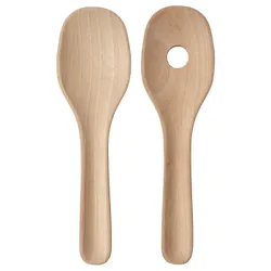 IKEA SKALLKNEKT(906.045.00) Салатні столові прилади, 2 шт., Суцільна береза