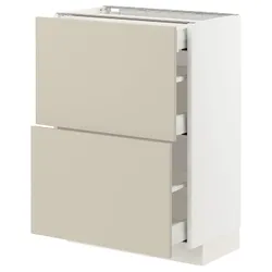 IKEA METOD / MAXIMERA (794.267.31) 2фр / 3-місний шафа stj, білий / Havstorp бежевий