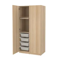 IKEA PAX / FORSAND(194.204.59) комбінований гардероб, білий морений дуб