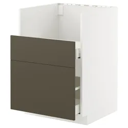 IKEA METOD / MAXIMERA(195.586.73) Кабінет ZL під високими, Biały/Havstorp Brown та Beige