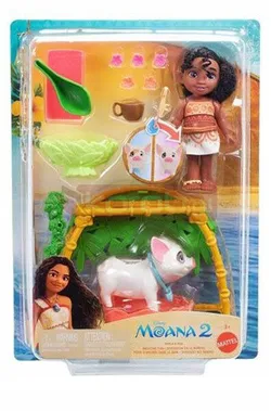 Лялька DISNEY MOANA VAIANA SIMEA VAIANA'S SISTER маленька + ігрові аксесуари JBT59